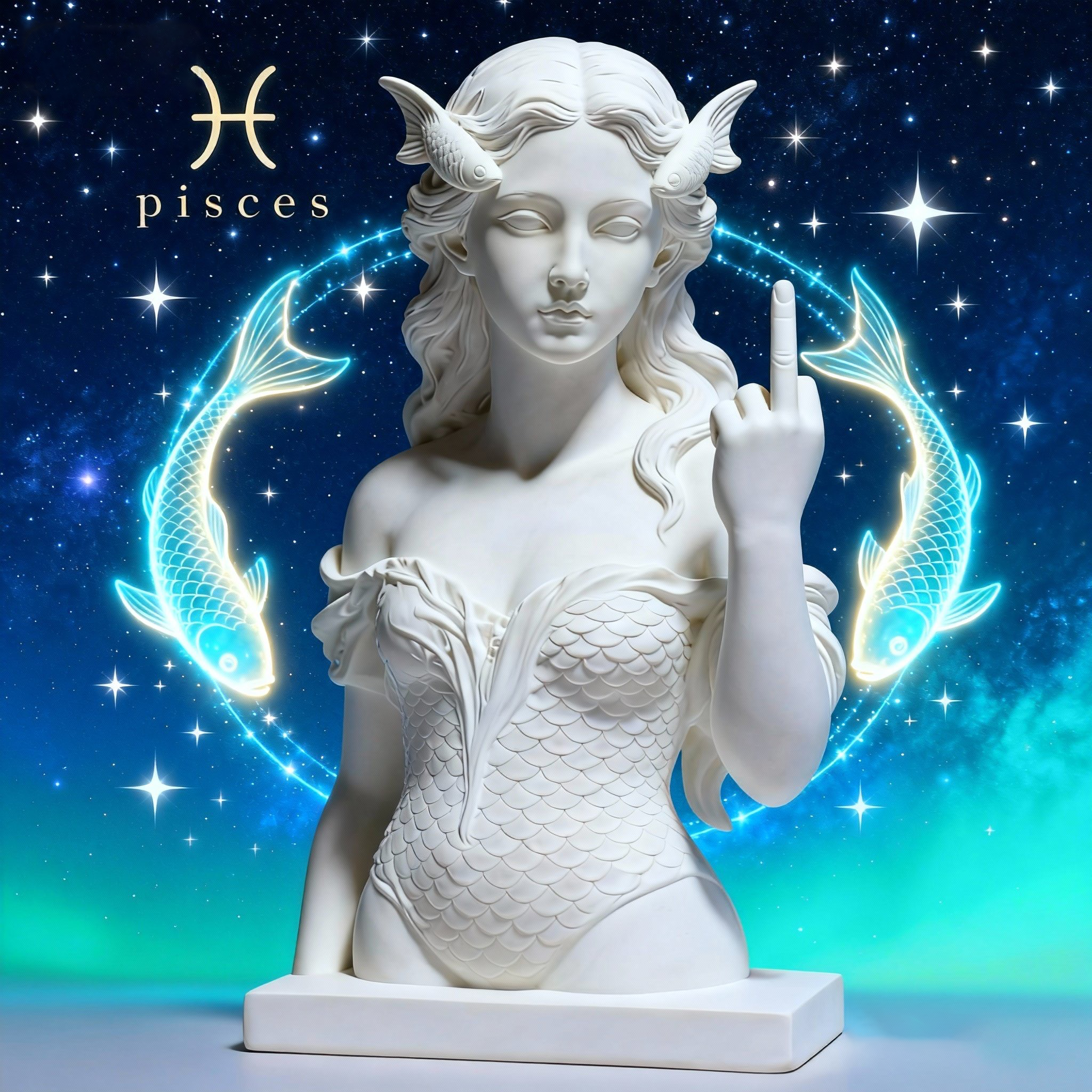 🎨✨ Pisces with Attitude - The original “Talk to the Hand” icon!