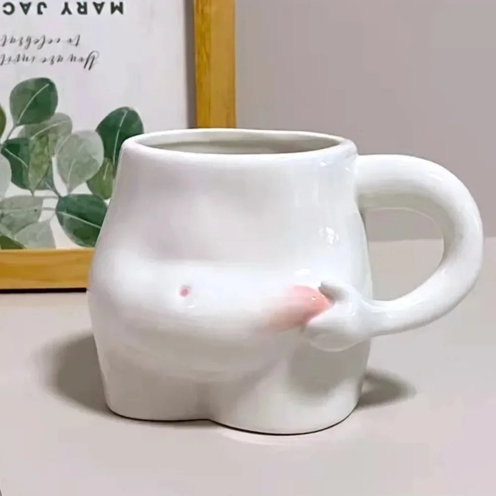 Taza de cerámica para café con la frase "Big Belly Fat"