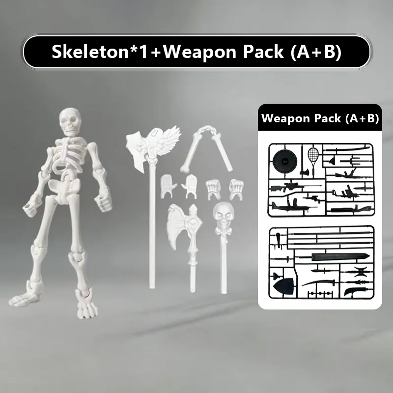 Skeleton fully articulated movable puzzle toys