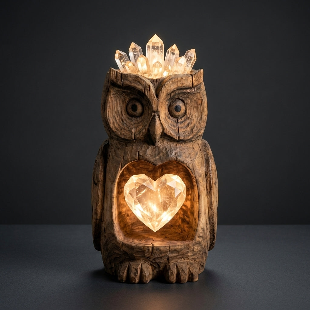 🦉 The Crystal Guardian - A quiet presence that watches over your space