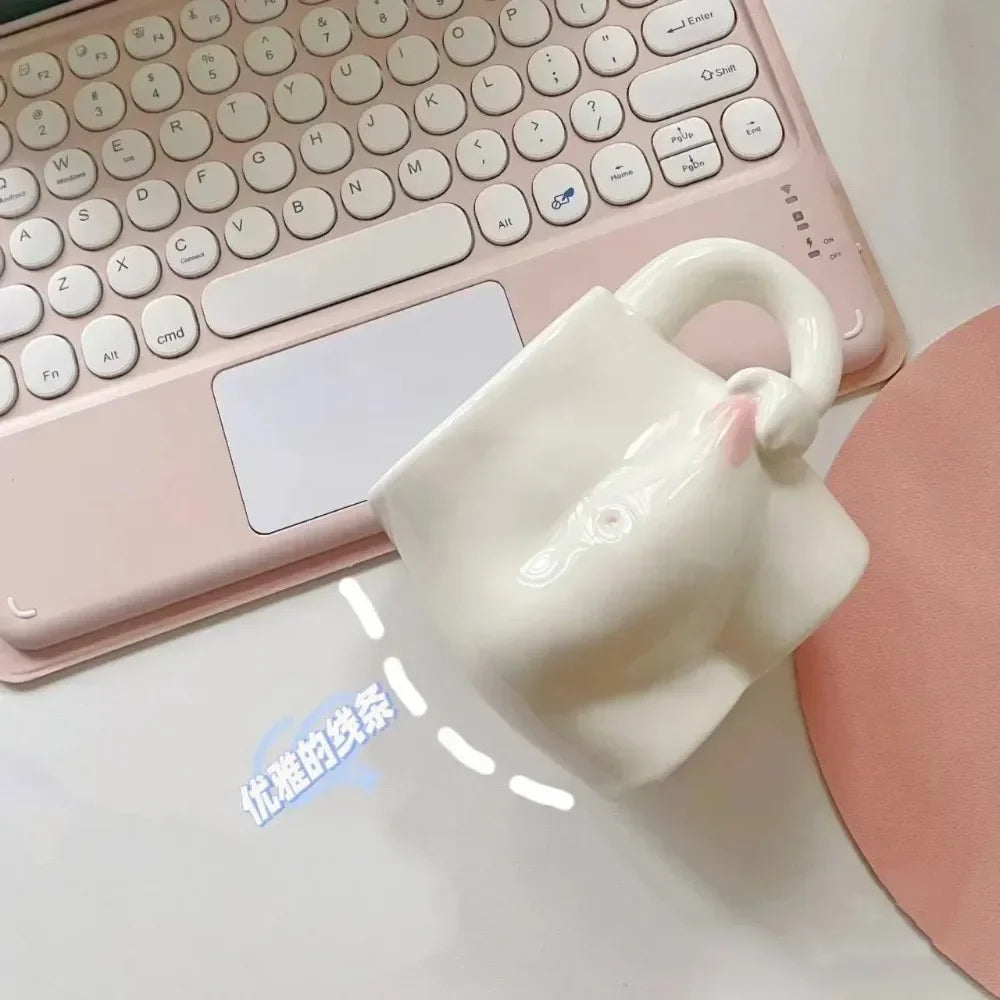 Taza de cerámica para café con la frase "Big Belly Fat"