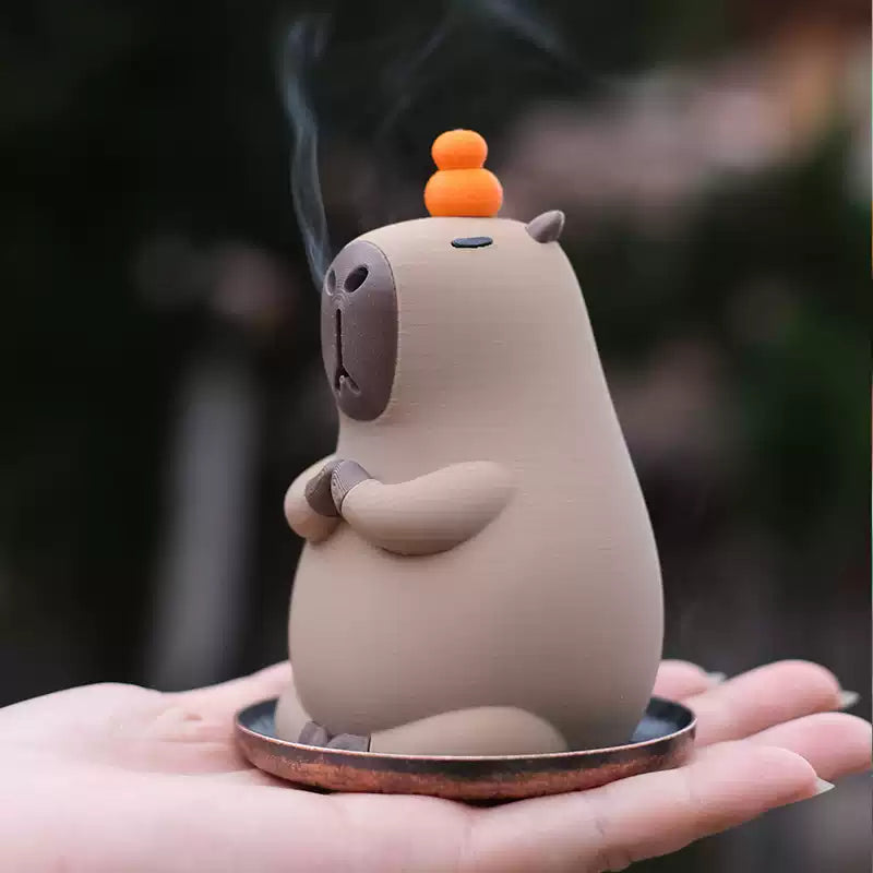 Quemador de incienso de carpincho meditador impreso en 3D