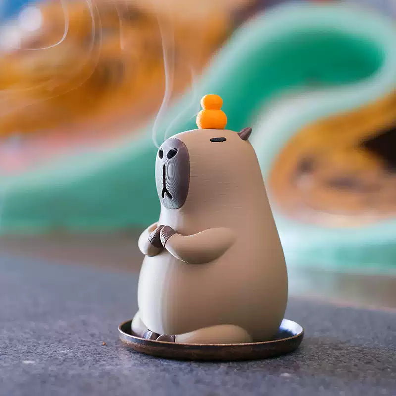 Quemador de incienso de carpincho meditador impreso en 3D