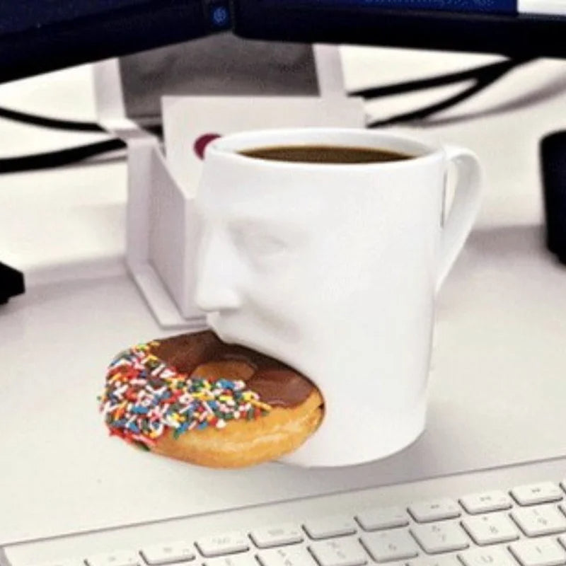 Taza de café de bolsillo con forma de galleta