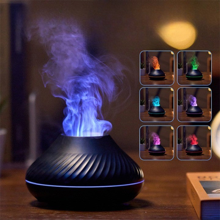 Lámpara humidificadora USB con forma de volcán luminoso 