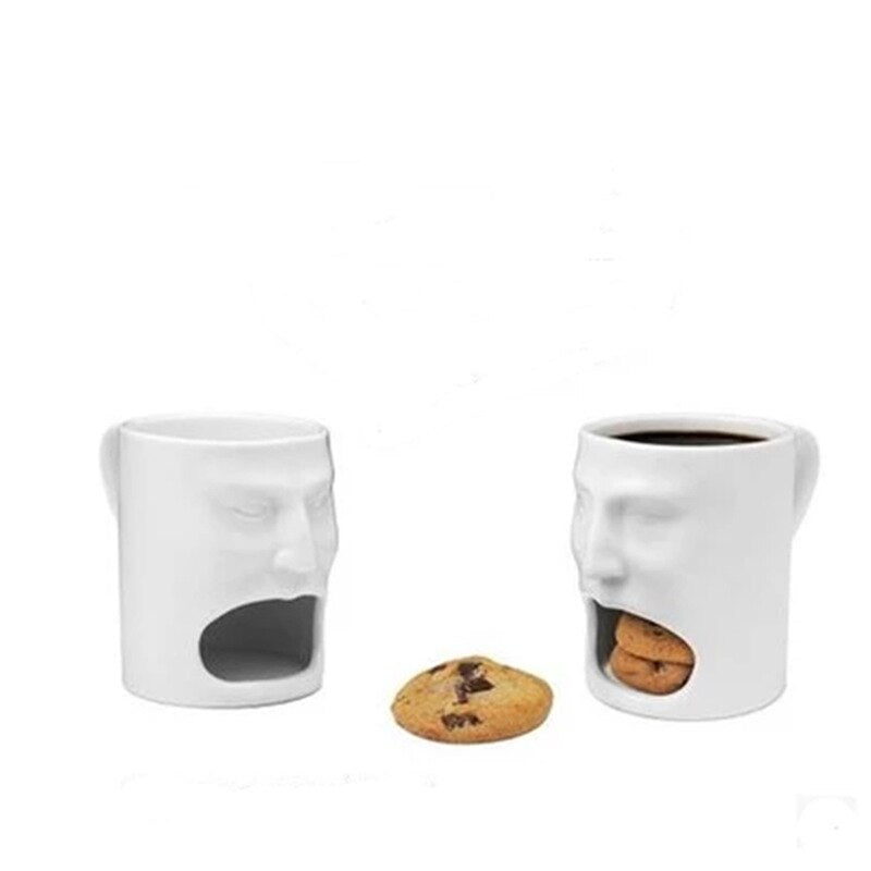 Taza de café de bolsillo con forma de galleta