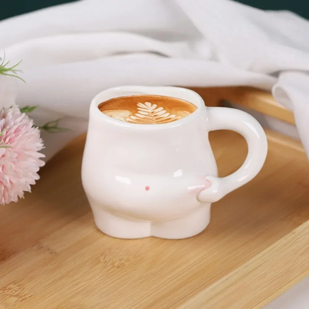 Taza de cerámica para café con la frase "Big Belly Fat"