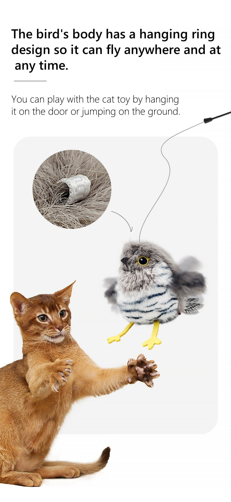 Cat Toy Bird Automatic Cat Teaser