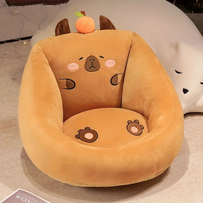 Adorable cojín de silla de capibara