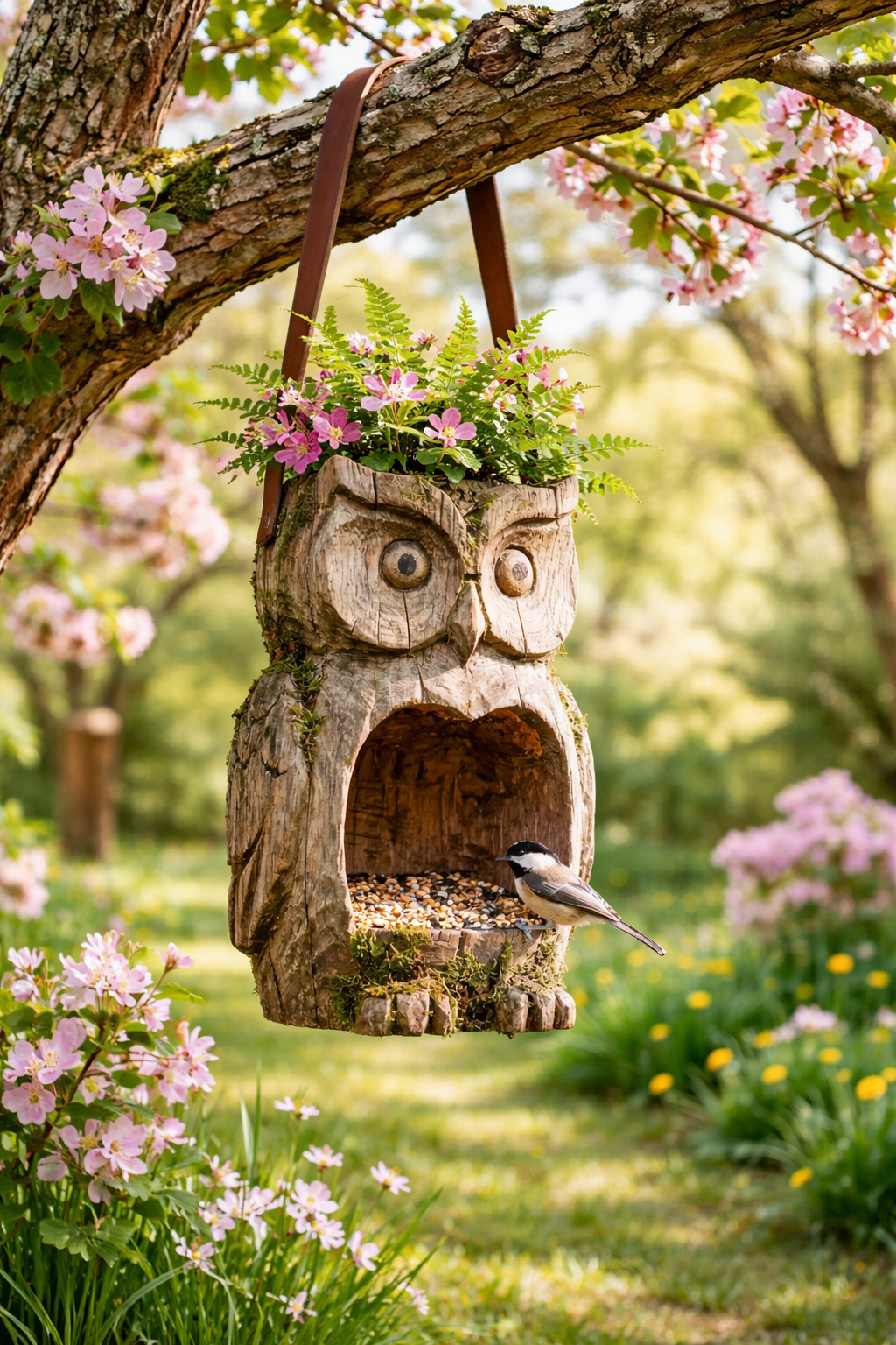Early Spring Dual-Purpose Plant Owl Guardian