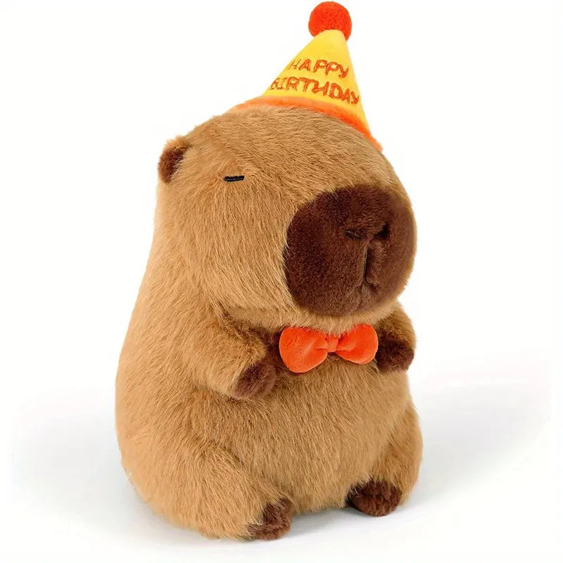 Lindo sombrero de cumpleaños de felpa de carpincho