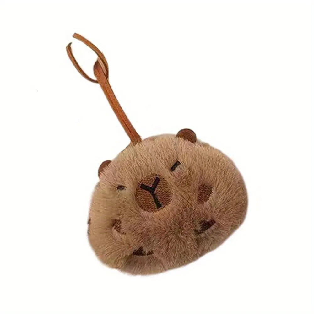 Lindo llavero de peluche de carpincho de dibujos animados