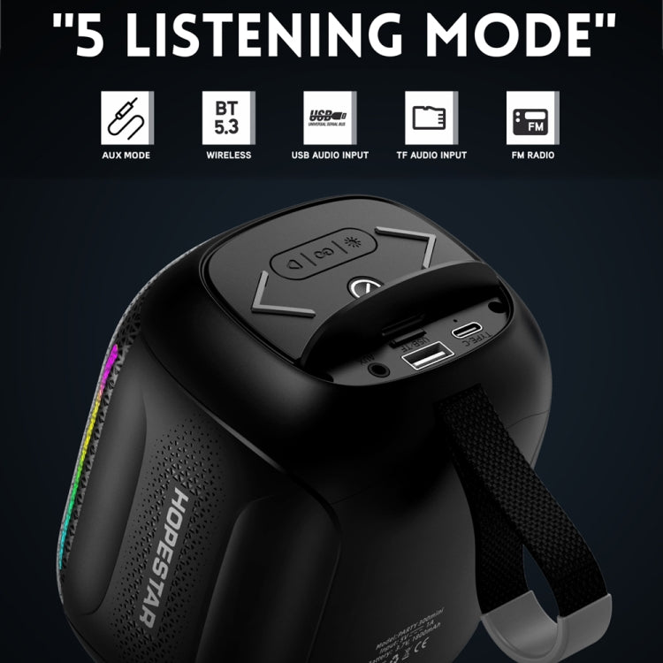 HOPESTAR Party 300mini IPX5 Waterproof Portable Bluetooth Speaker 360 Degree Stereo Outdoor Speaker(Orange)