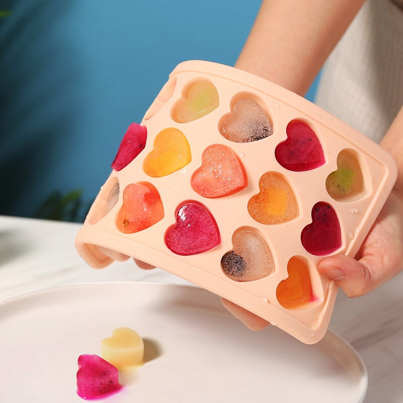 Molde creativo para hacer hielo con forma de corazón