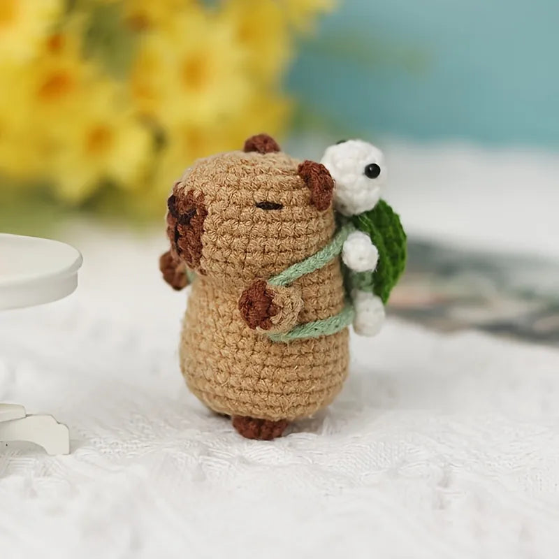 Conjunto de creación de animales tejidos a mano
