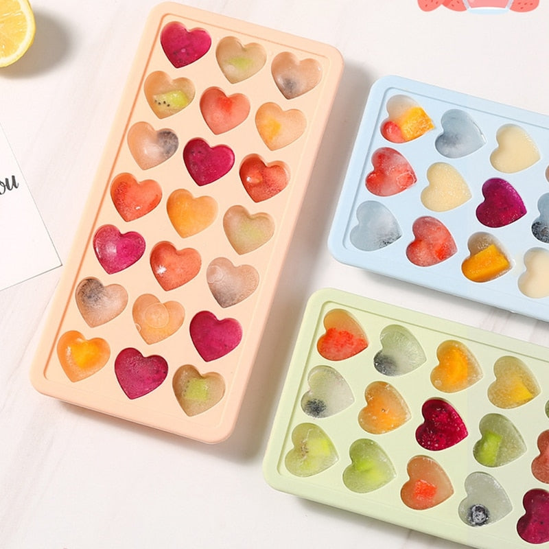 Molde creativo para hacer hielo con forma de corazón