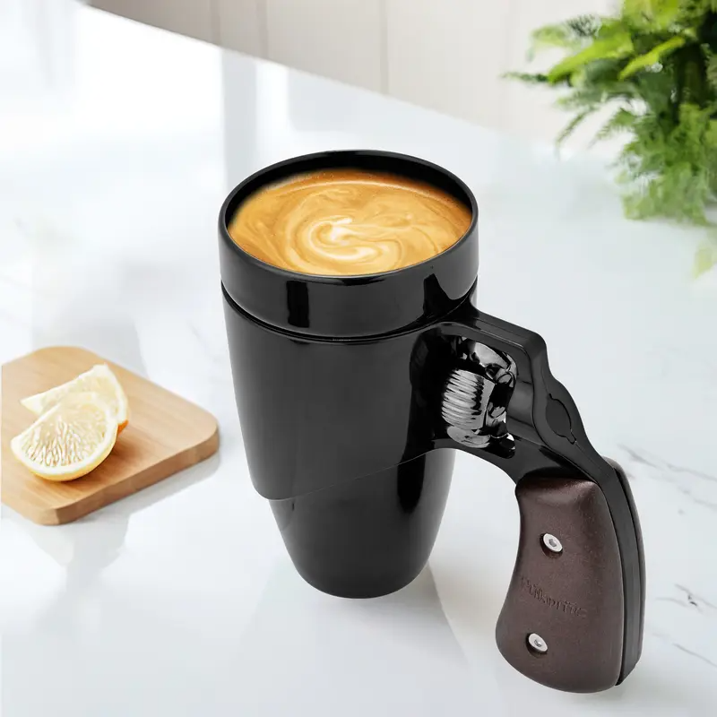 Rotatable Wooden Handle Playable Fidgets Coffee Mug