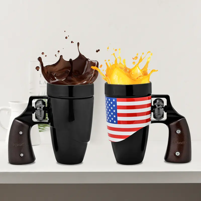 Rotatable Wooden Handle Playable Fidgets Coffee Mug