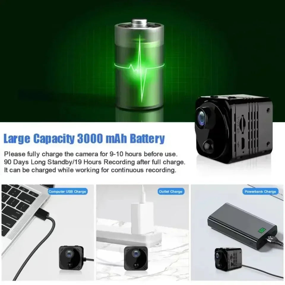 Mini cámara espía HD con detección de movimiento WiFi