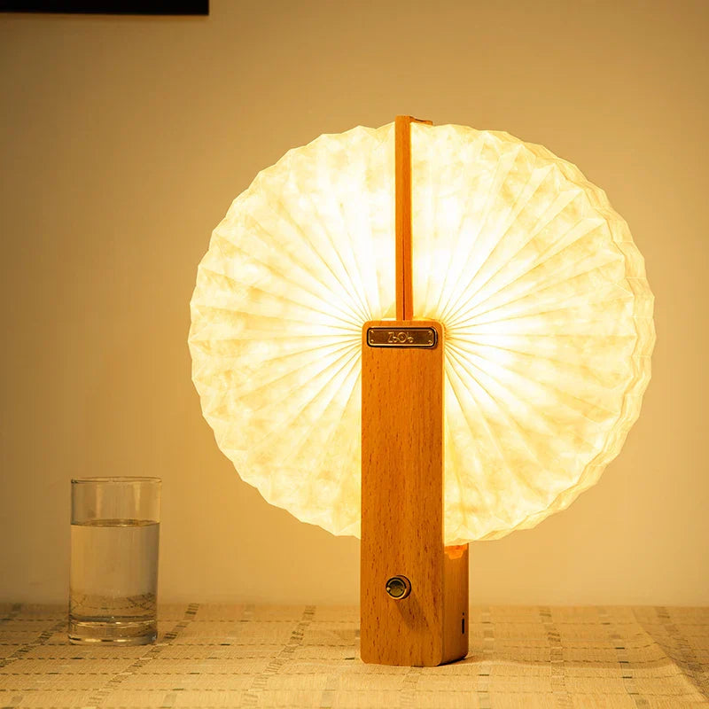 Lámpara de mesa portátil recargable con esfera luminosa de 360 ​​grados