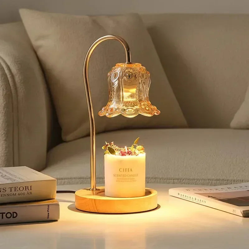 Lámpara calentadora de velas con forma de flor para público cálido
