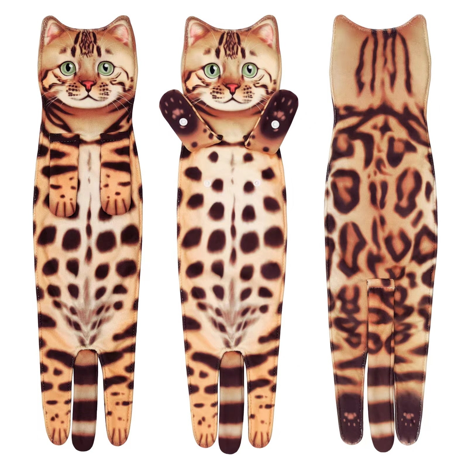 Funny Cat Hand Towels