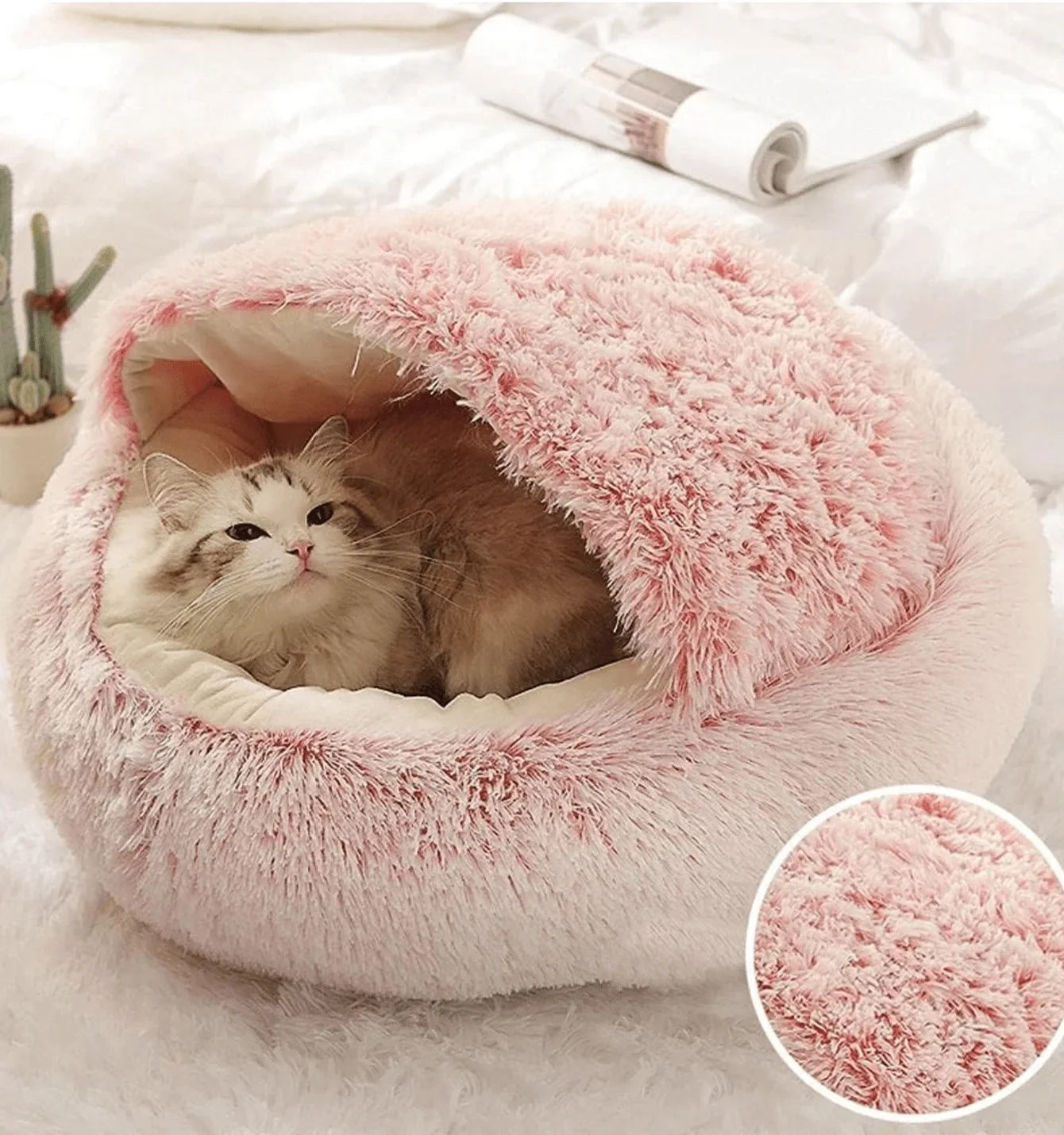 Soft Plush Cat Bed