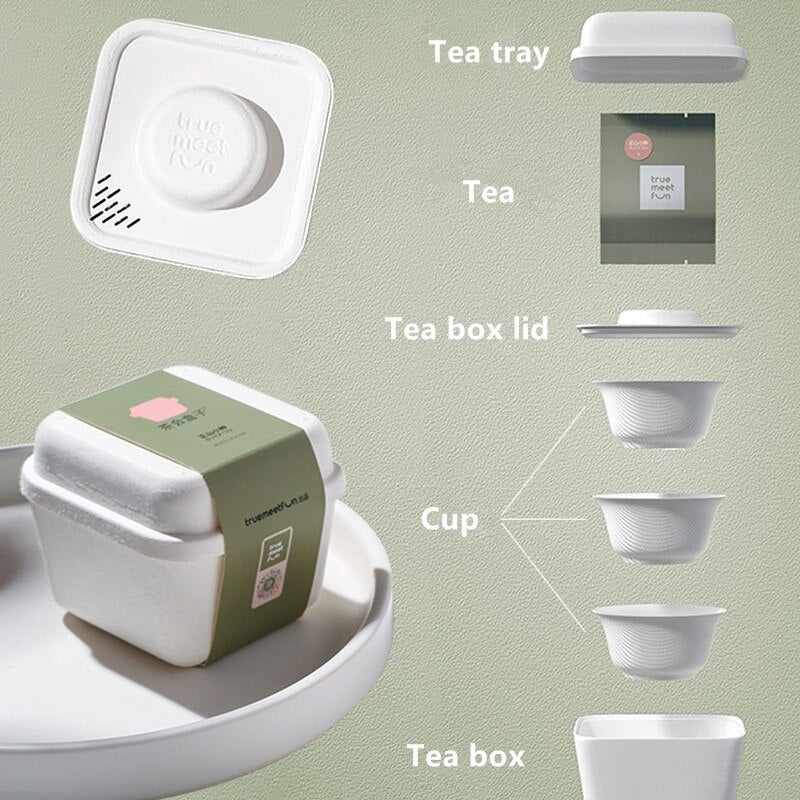 Juego de té portátil minimalista japonés