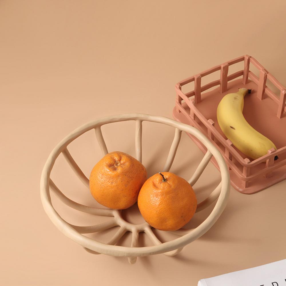 Bandejas huecas de resina creativas nórdicas para frutas