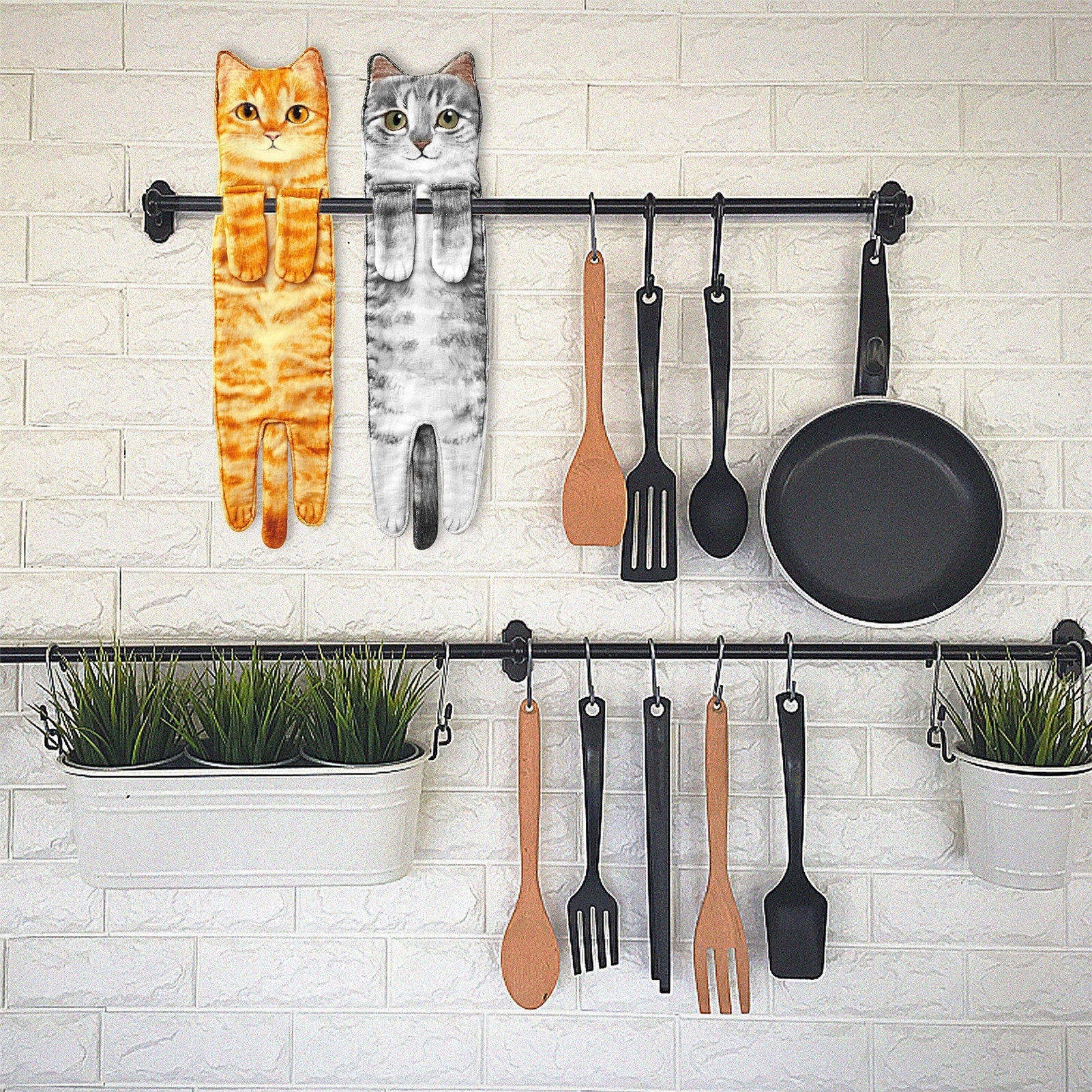 Funny Cat Hand Towels