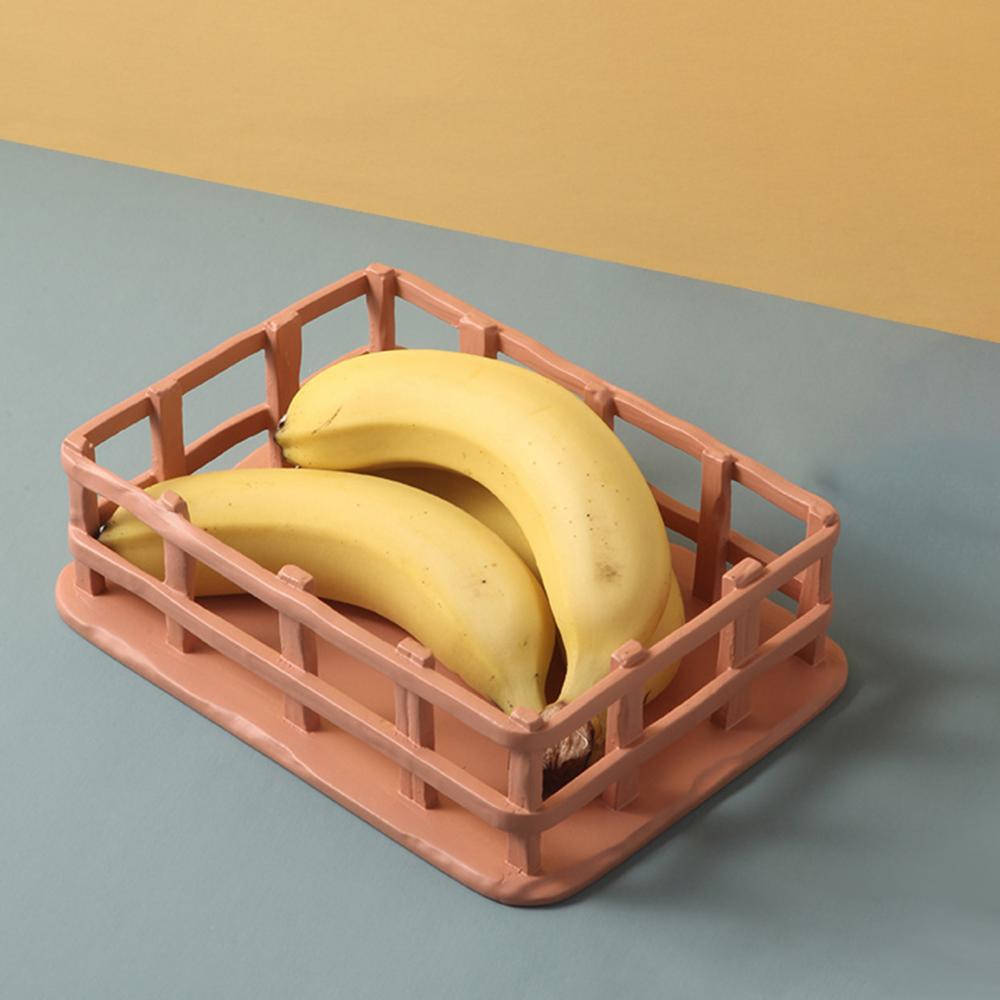 Bandejas huecas de resina creativas nórdicas para frutas