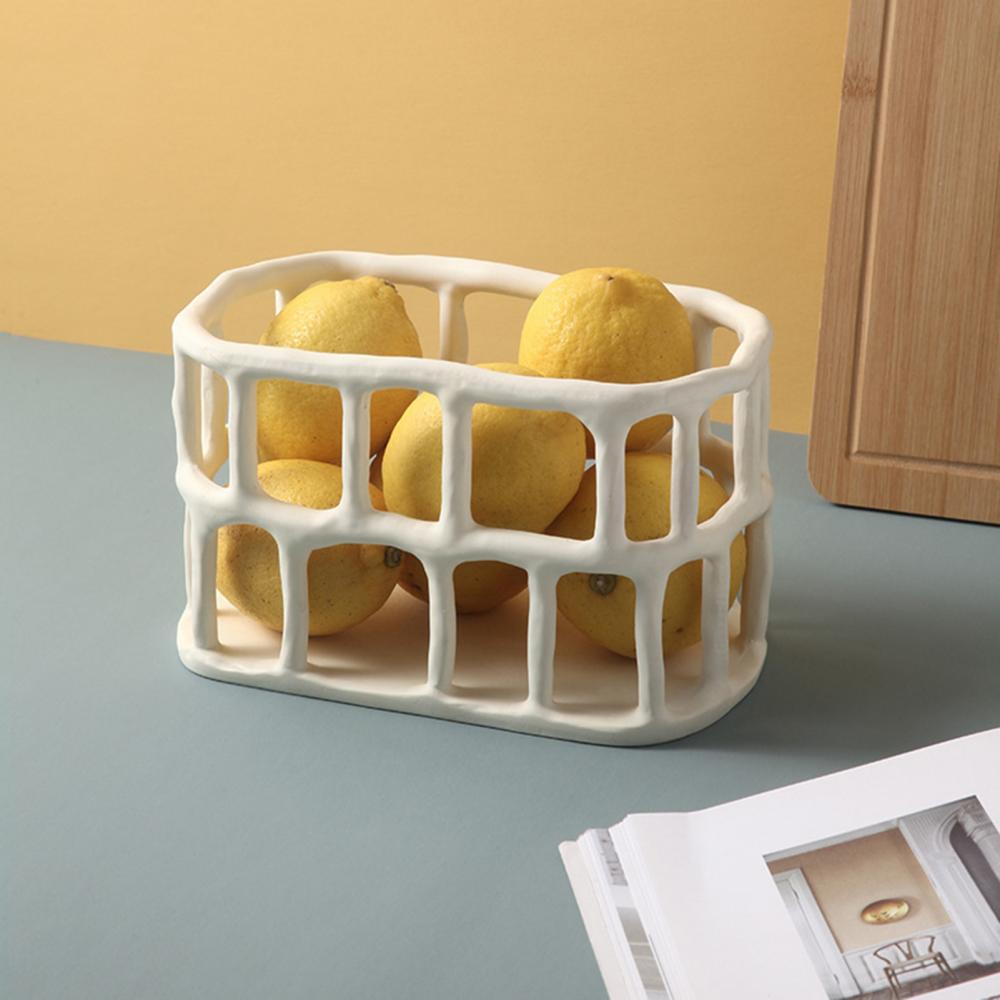 Bandejas huecas de resina creativas nórdicas para frutas