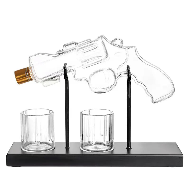 Juego de decantador de licor Revolver único