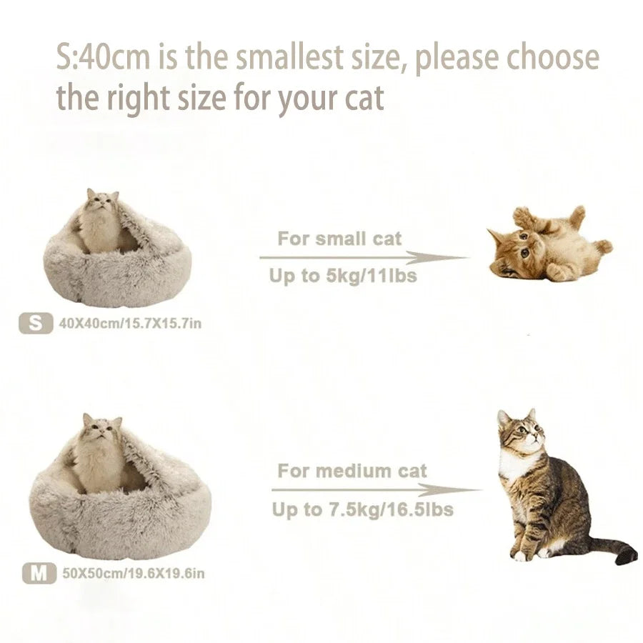 Soft Plush Cat Bed