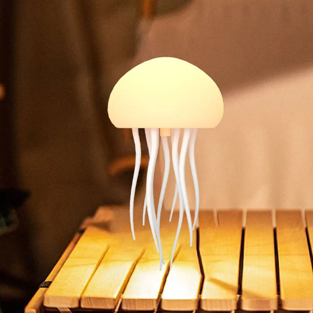 Lámpara de noche colgante con control de voz RGB de medusas