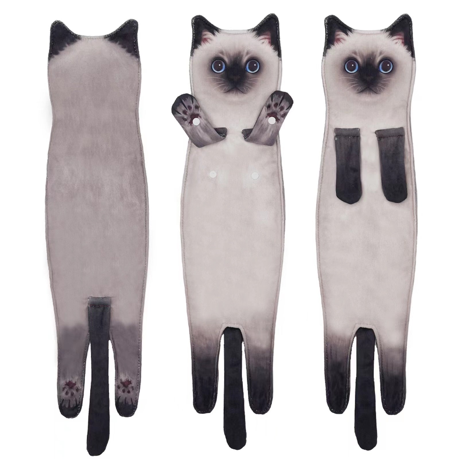Funny Cat Hand Towels