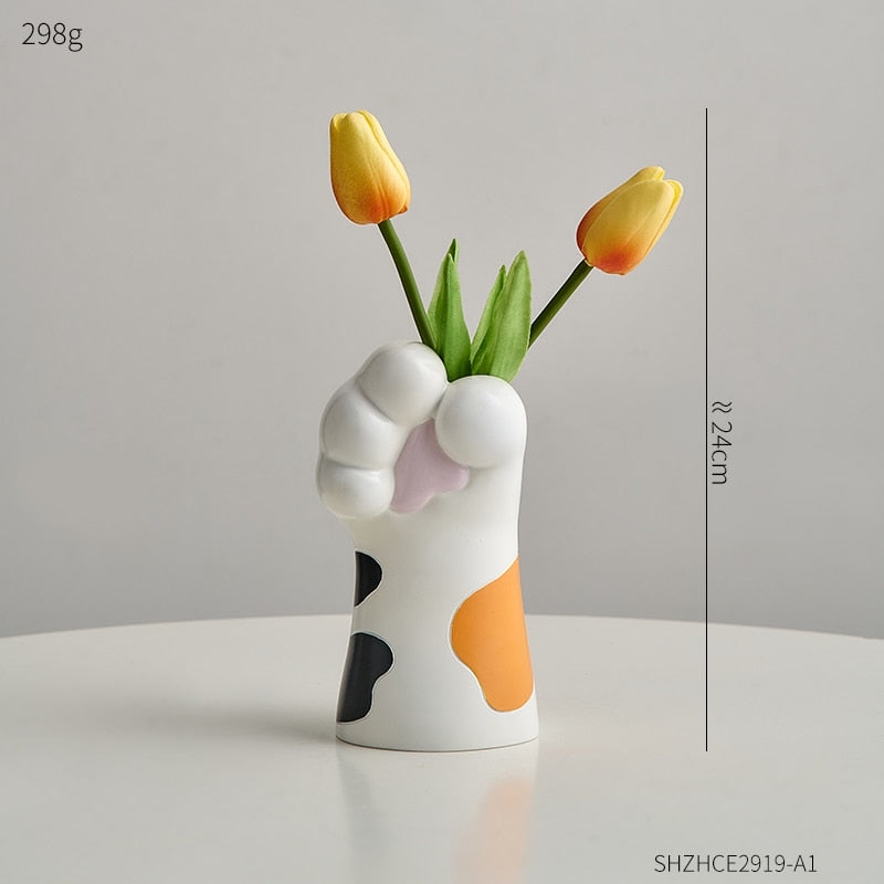 Cute Cat Claw Design Vases