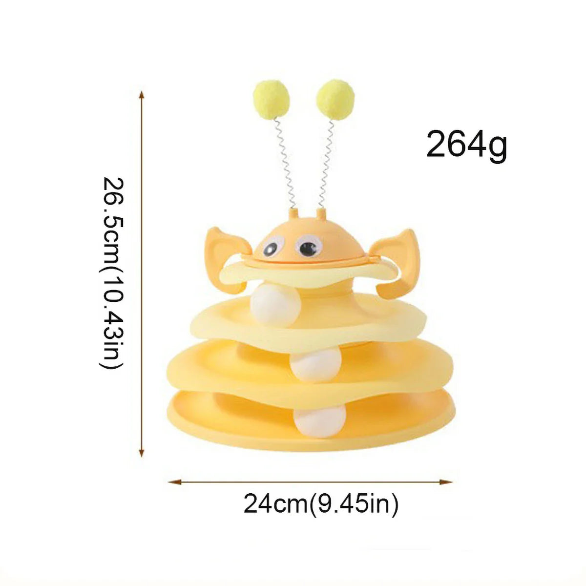 Three Layer Bee Shaped Cat Toy