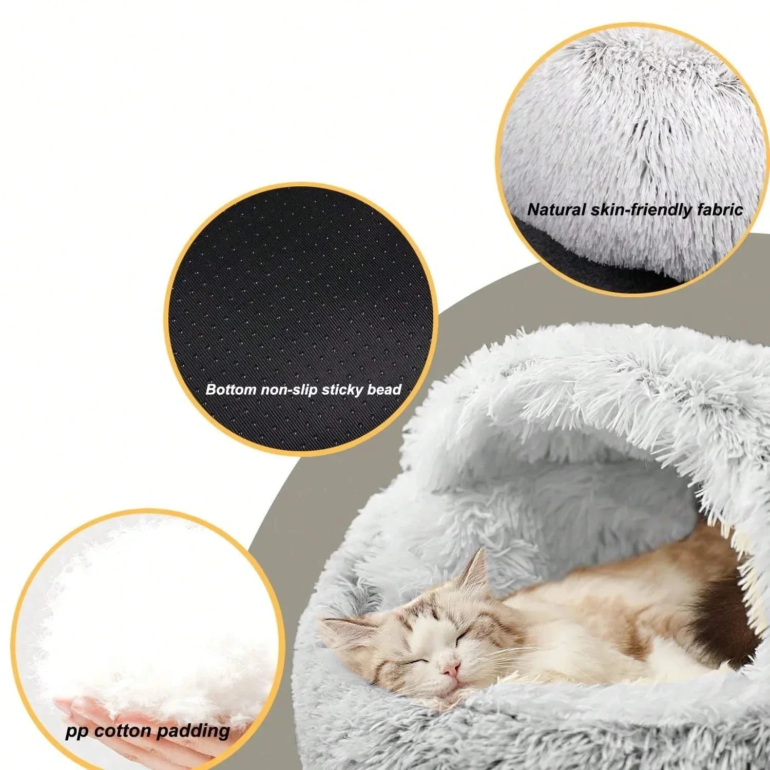 Soft Plush Cat Bed