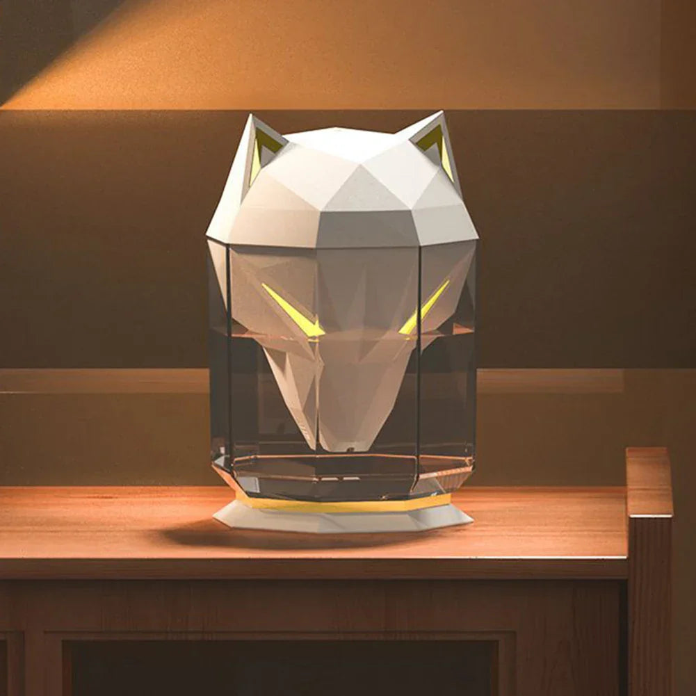 Humidificador de aromaterapia con lámpara nocturna Wolf Head SB