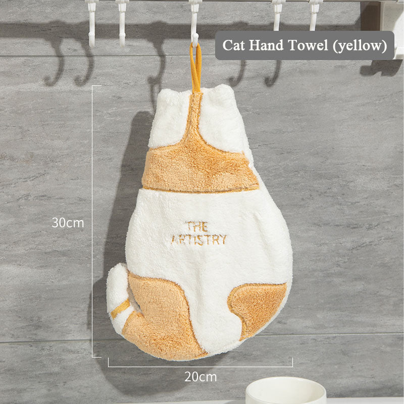 Cute Cat Hand Towels