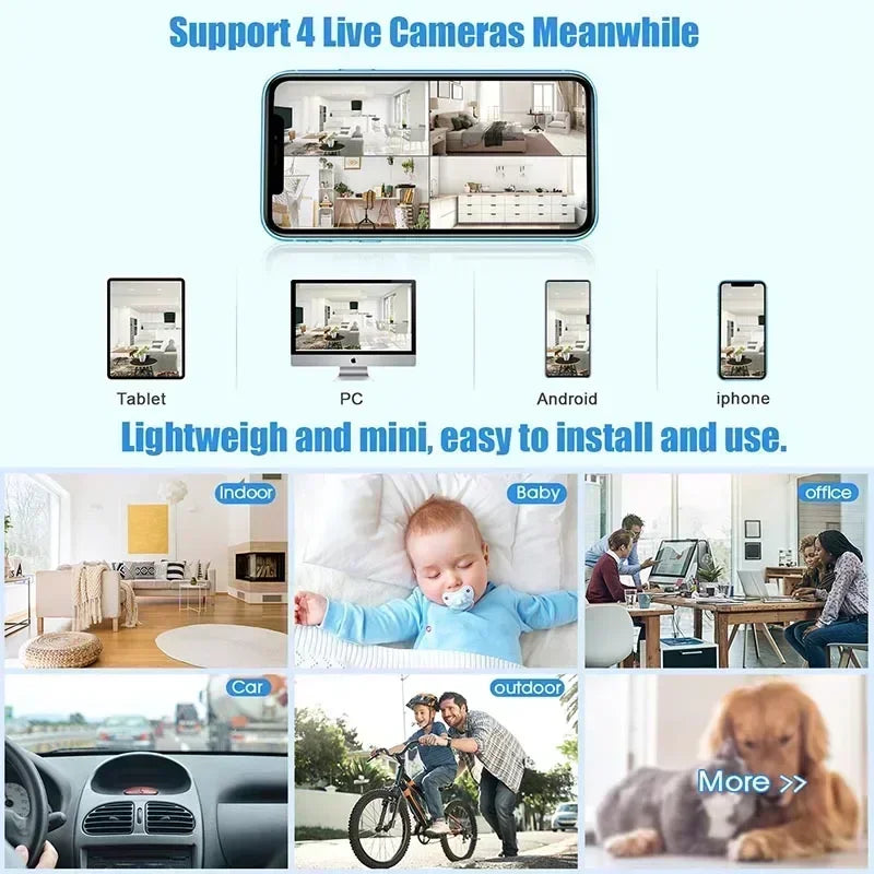 Mini cámara espía HD con detección de movimiento WiFi