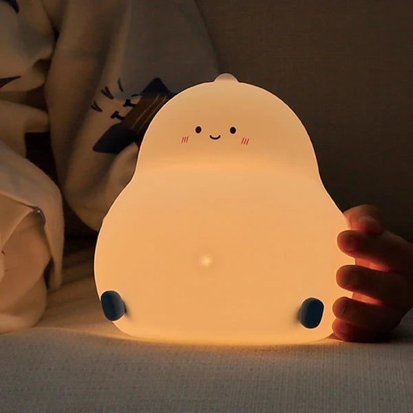 Luz nocturna LED de silicona blanda con forma de dragón