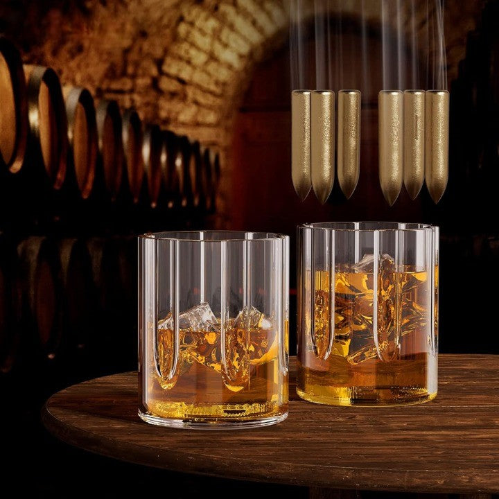 Juego de decantador de licor Revolver único