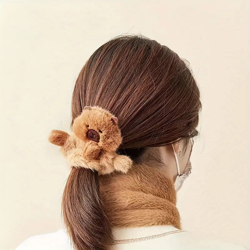Linda cinta para el pelo de carpincho de peluche