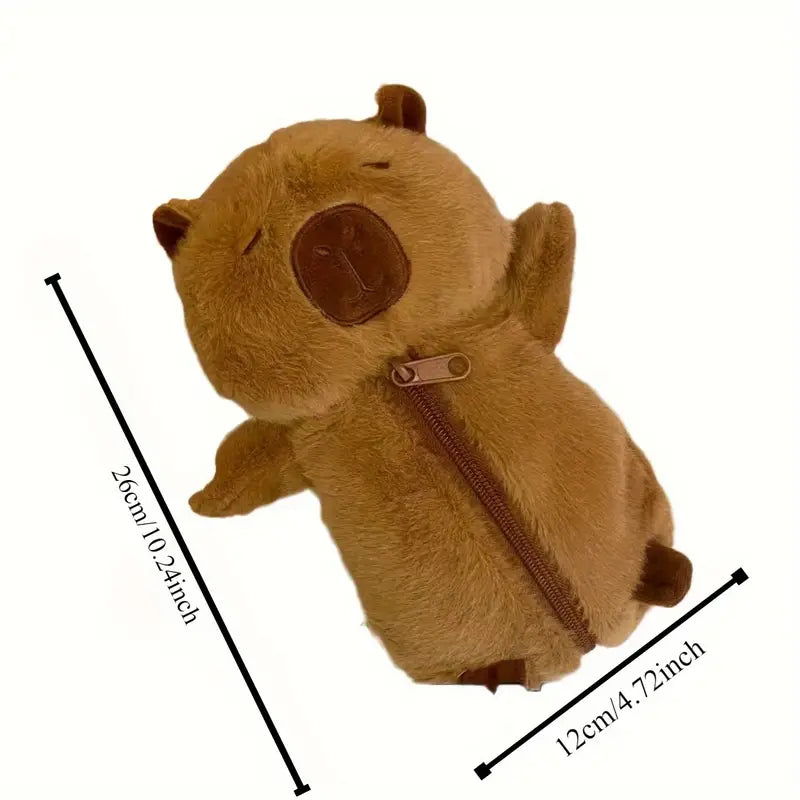 Estuche para lápices de peluche de carpincho