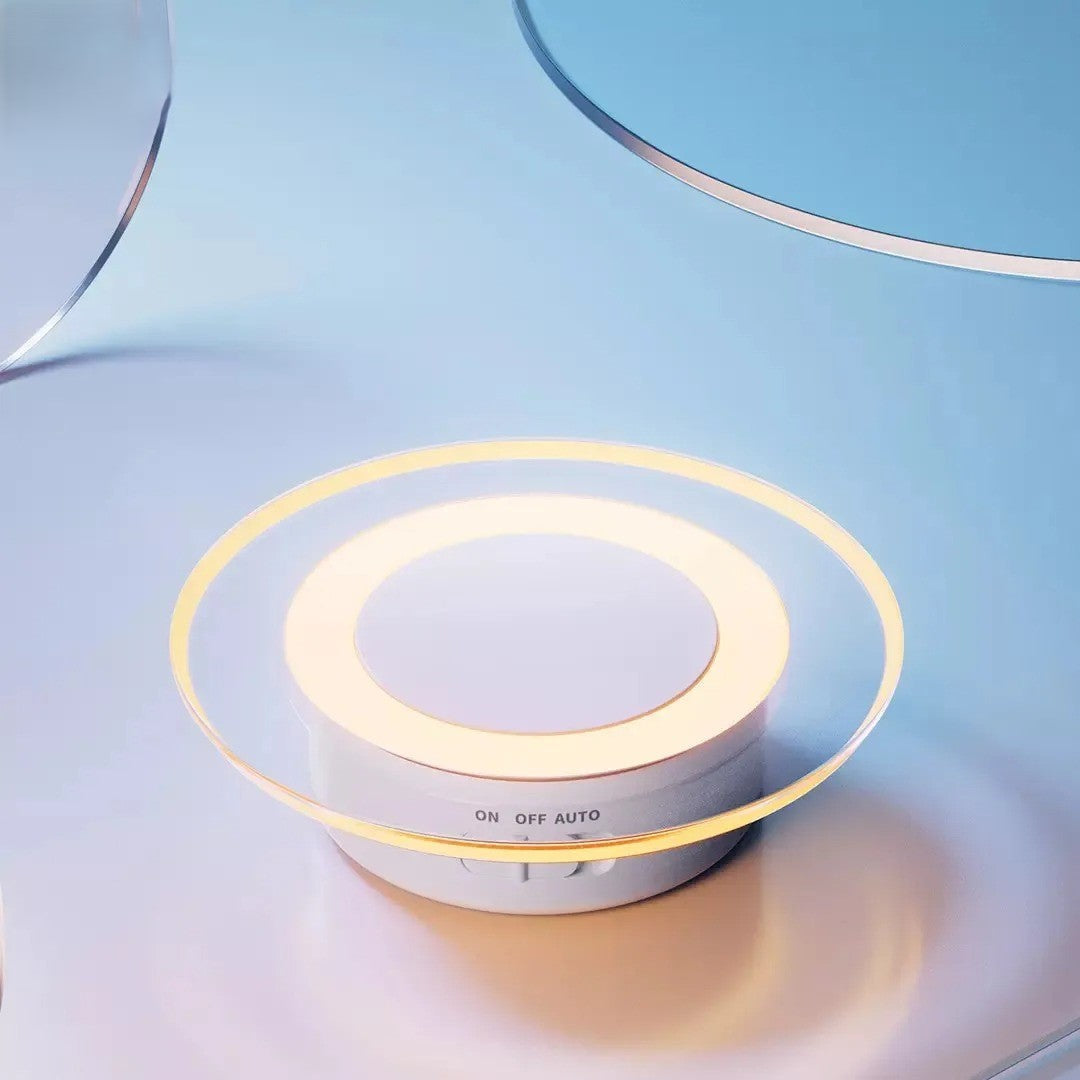 Lámpara de noche inteligente con sensor dual y luz suave
