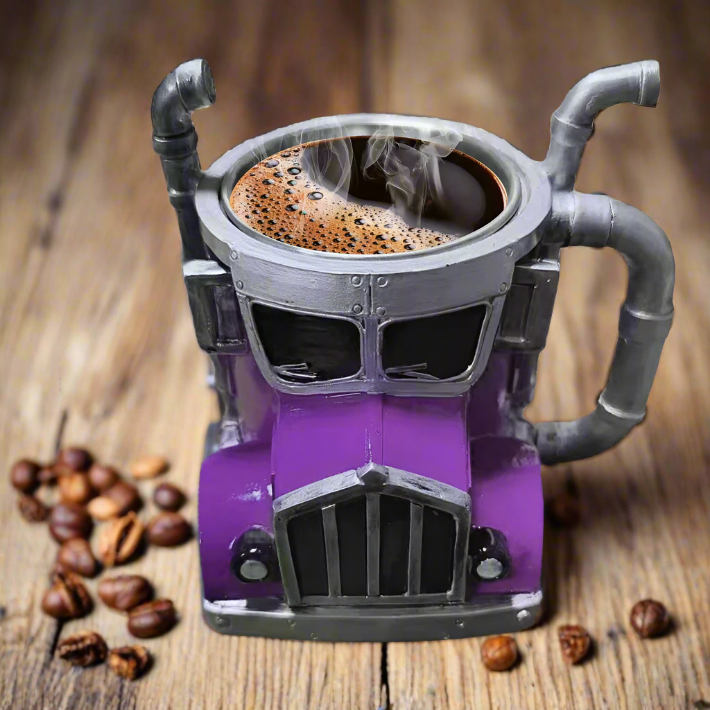 Taza de café creativa con forma de camión