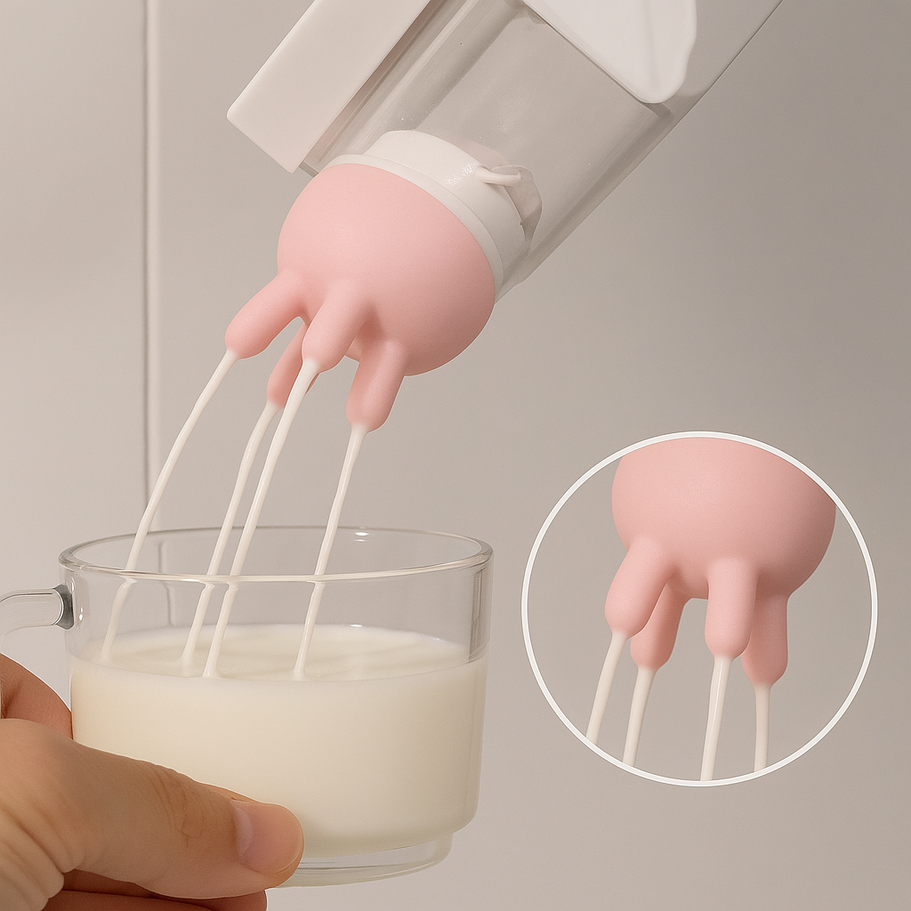 Tapas reutilizables para verter leche de vaca para prevenir derrames