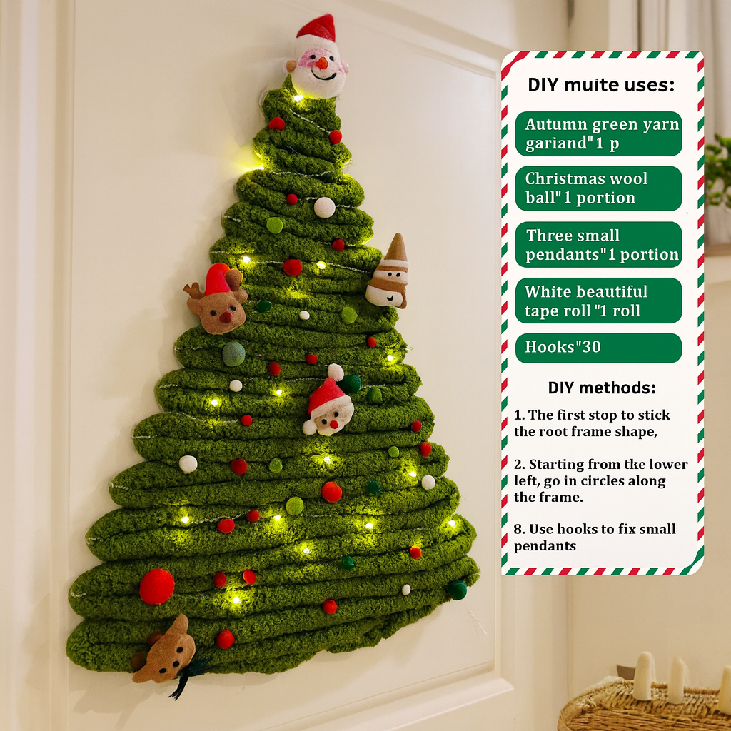 DIY Corner Hanging Felt Instant Christmas Tree